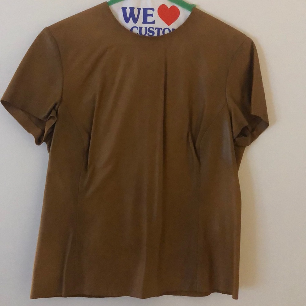 Ralph Lauren camel leather shirt size 8